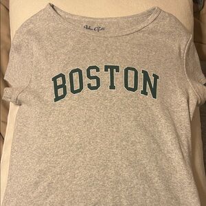 Brandy Melville Gray Boston Tee